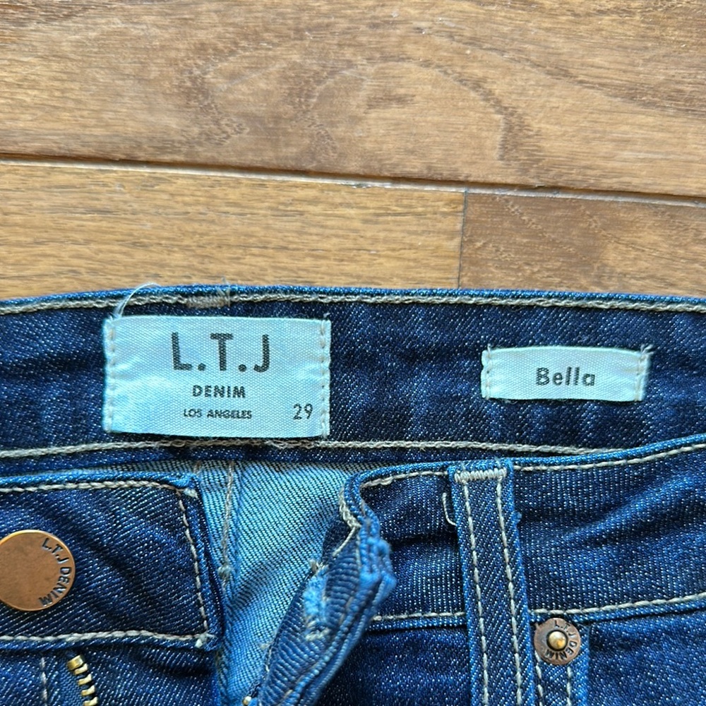 Women's Dark Blue Flared Jeans - Picture 2 of 4